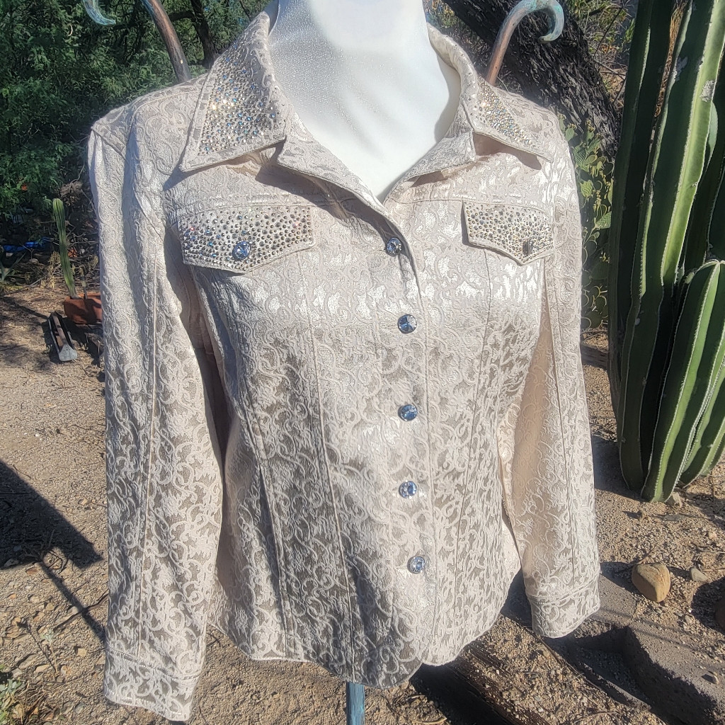 Summer Saleembellished Western Style Jacket White